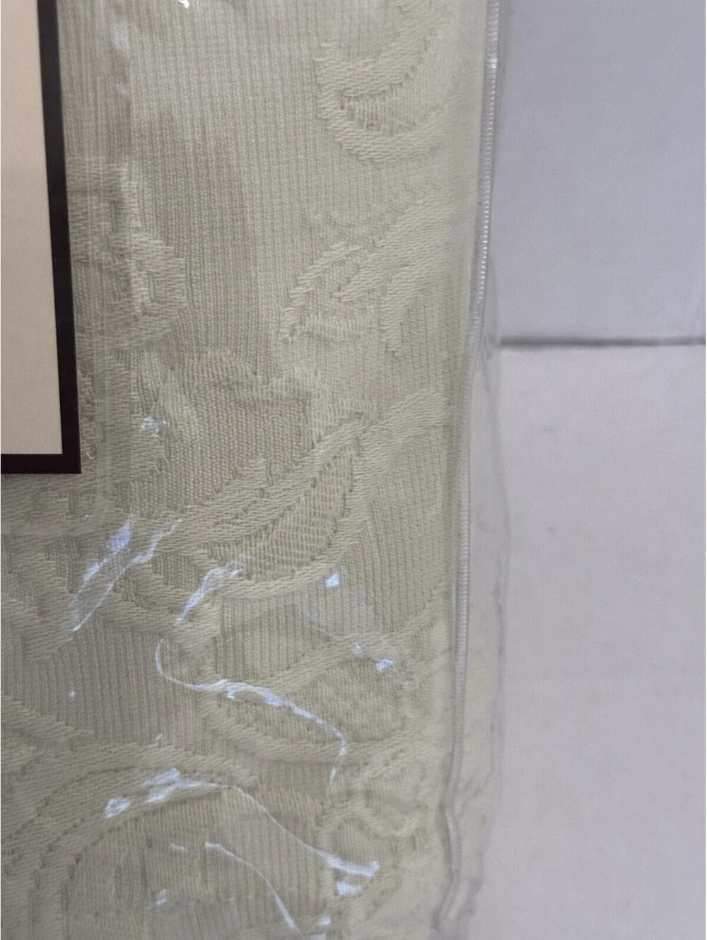 Pottery Barn Ambrosia Matelasse 100% Cotton LEAF Green TWIN Bedskirt NEW
